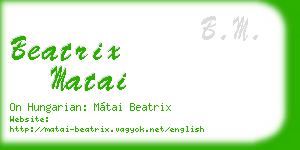 beatrix matai business card