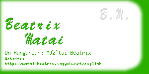 beatrix matai business card